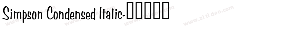 Simpson Condensed Italic字体转换